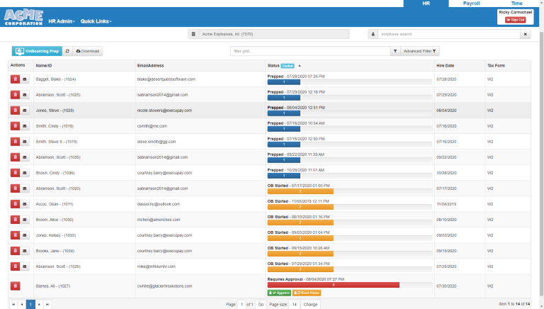 Applicant Tracking & New Hire Onboarding Dashboard